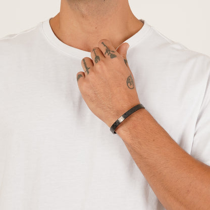 Seraphic Black Men's Kada Bracelet