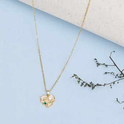 Heart Love Pearl Neck Chain Pendant