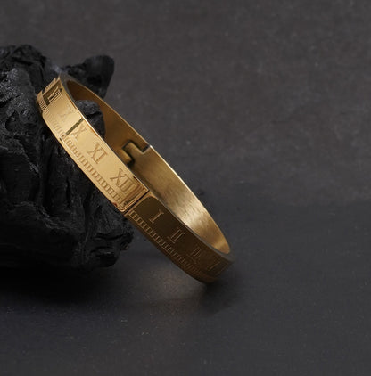 Roman Gold-Plated Kada Bracelet