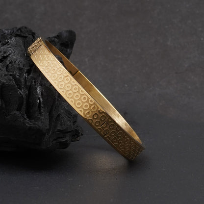 Halo Gold-Plated Kada Bracelet