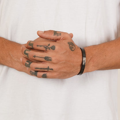 Vera Wave Black Men's Kada Bracelet