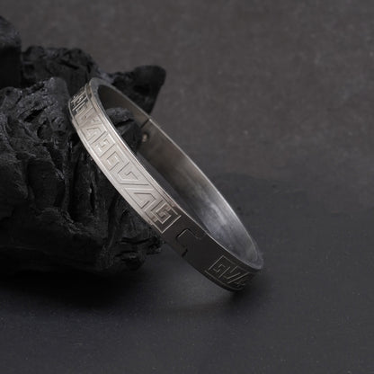 Eclipse Silver Men's Kada Bracelet