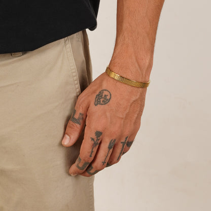 Halo Gold-Plated Kada Bracelet