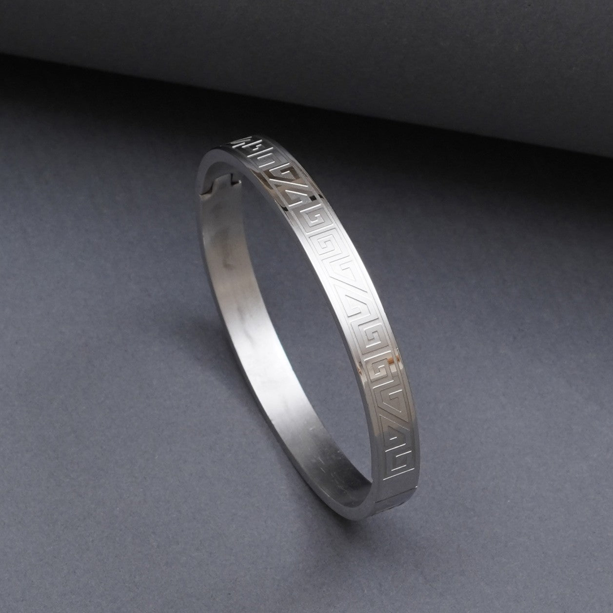 Eclipse Silver Men's Kada Bracelet