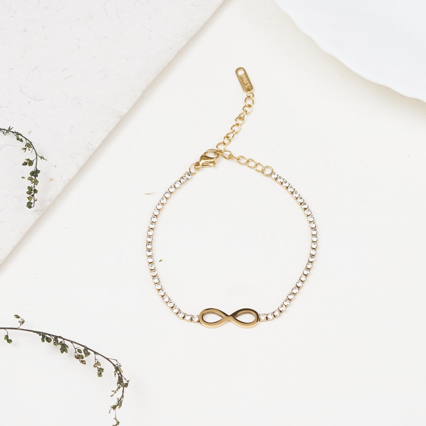 Infinity Gold Plated Chain Bracelet