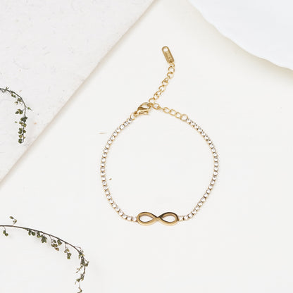 Infinity Gold Plated Chain Bracelet
