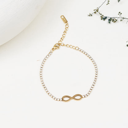Infinity Gold Plated Chain Bracelet