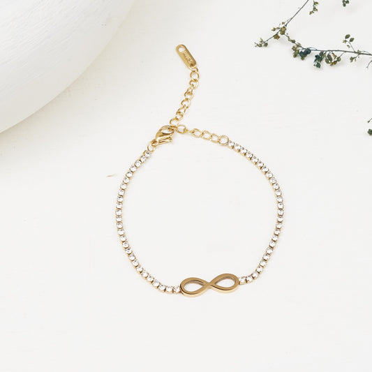 Infinity Gold Plated Chain Bracelet