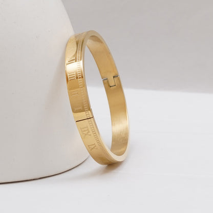 Roman Gold-Plated Kada Bracelet