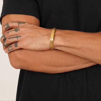 Seraphic Gold-Plated Kada Bracelet