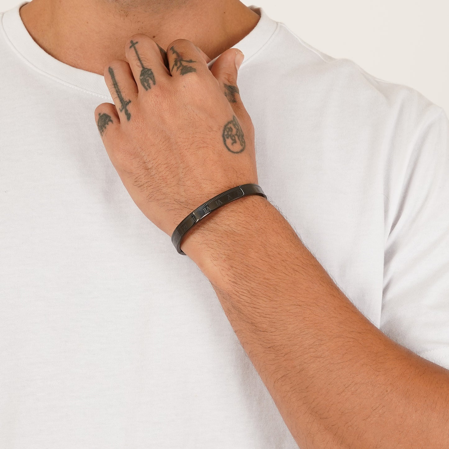 Roman Black Men's Kada Bracelet