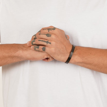 Matte Black Men's Kada Bracelet