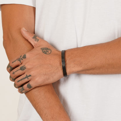 Vera Wave Black Men's Kada Bracelet