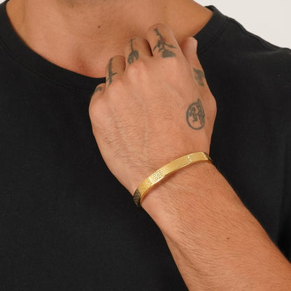 Halo Gold-Plated Kada Bracelet