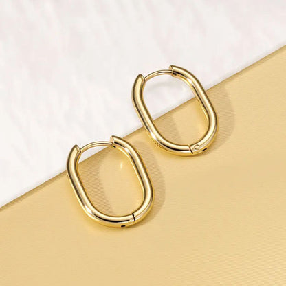 Gold-Plated Hoop Earrings