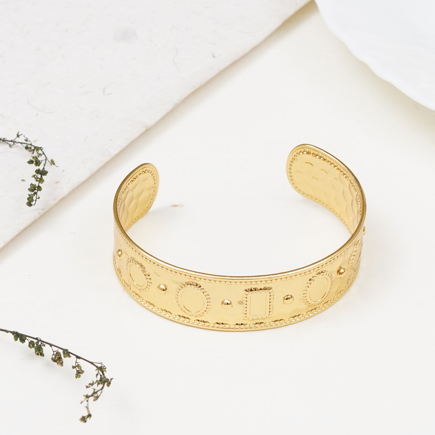 Vintage Gold Plated Cuff Bracelet