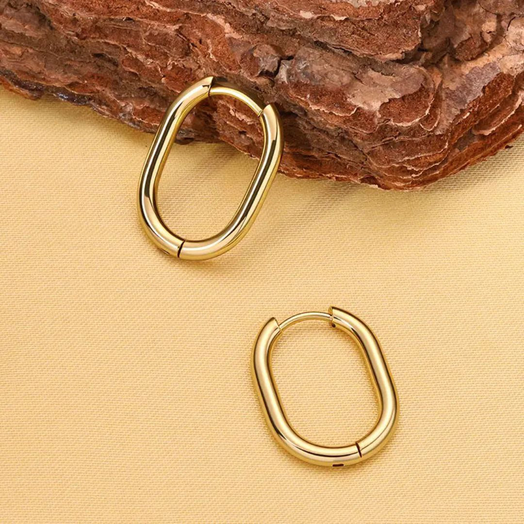 Gold-Plated Hoop Earrings