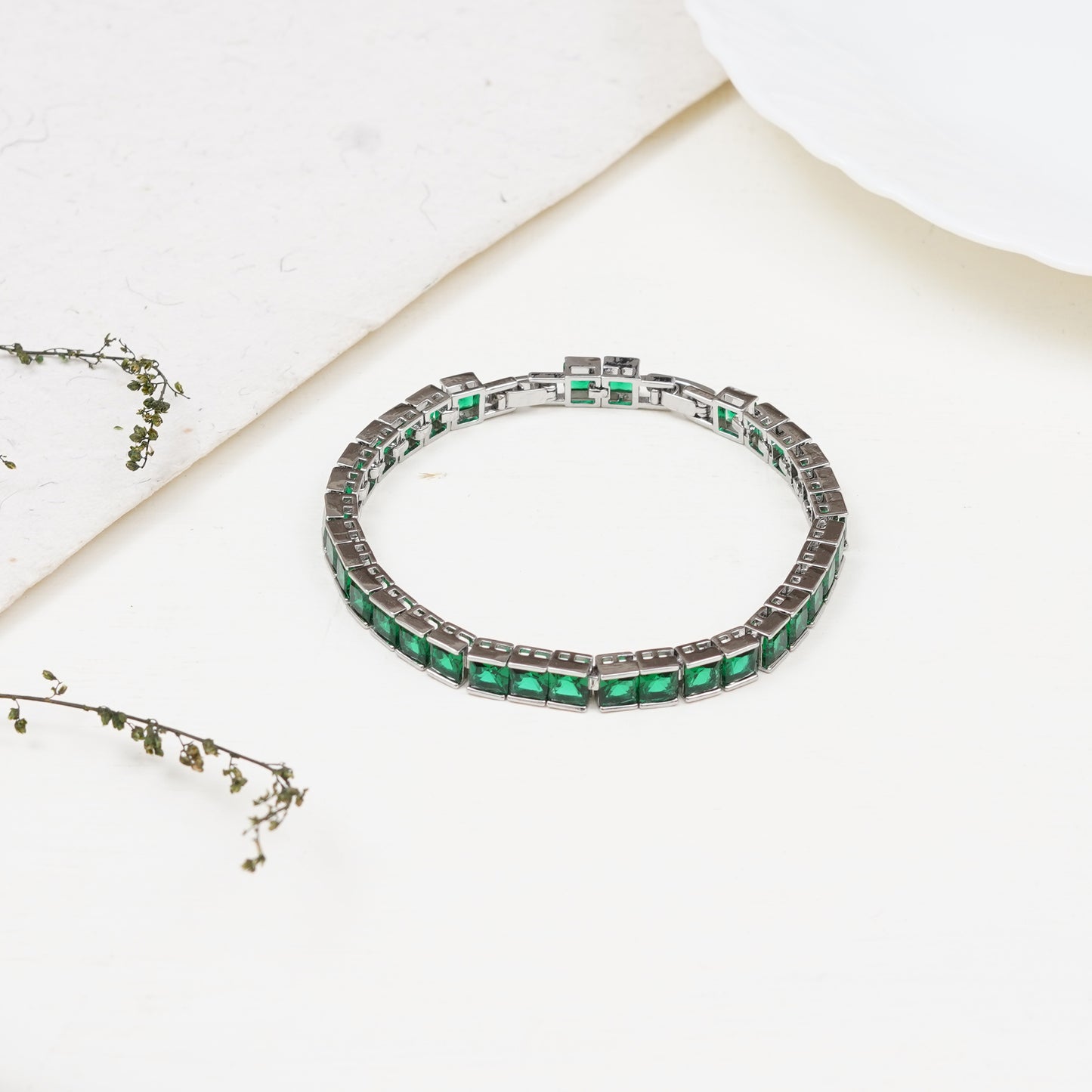 Alia's Green Tennis Bracelet