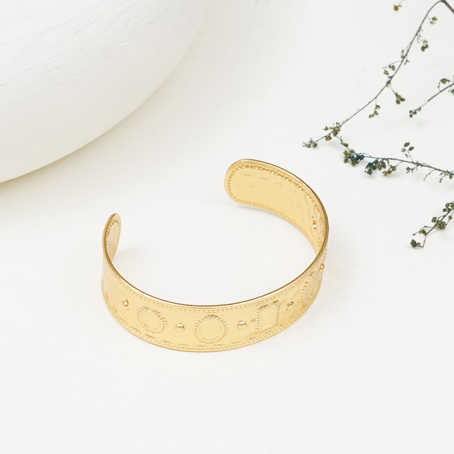 Vintage Gold Plated Cuff Bracelet