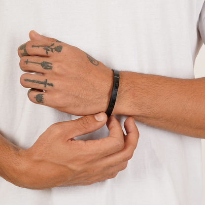 Roman Black Men's Kada Bracelet