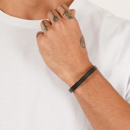 Halo Black Men's Kada Bracelet