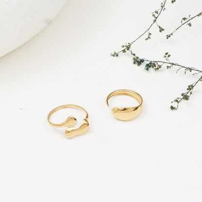 Emly Set Of Two Gold-Plated Rings
