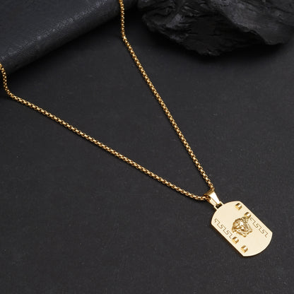 Retro Gold Plated Pendant With Chain