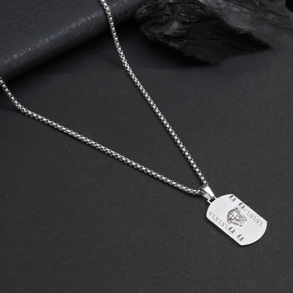 Silver Retro Pendant With Chain