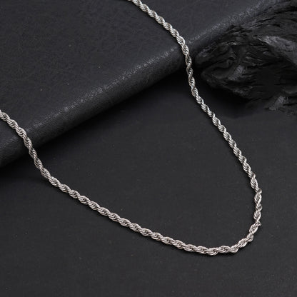 5 mm Silver Rope Neck Chain