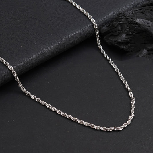 5 mm Silver Rope Neck Chain