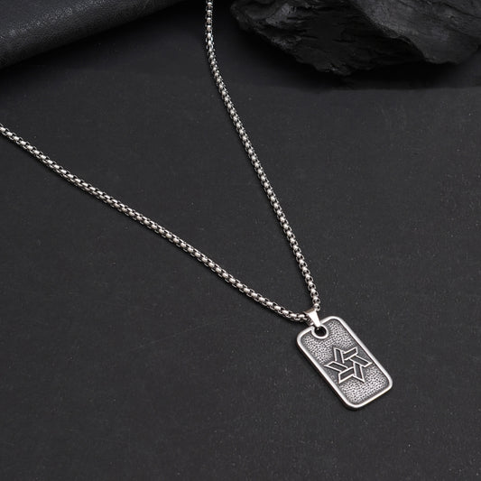 Hexa Silver Pendant With Chain