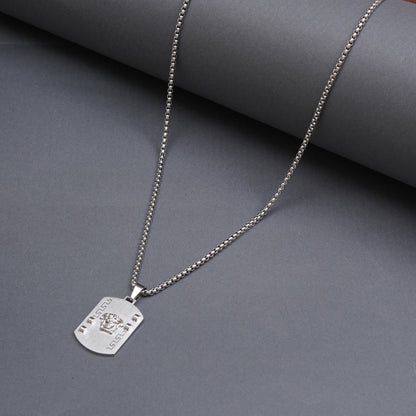 Silver Retro Pendant With Chain