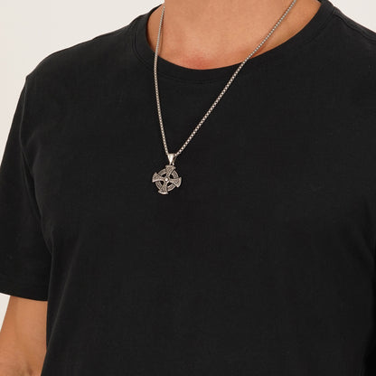 Viking Cross Pendant  With Chain