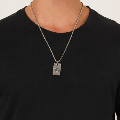Hexa Silver Pendant With Chain