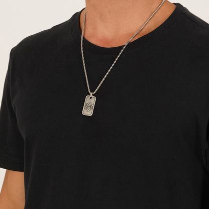 Hexa Silver Pendant With Chain