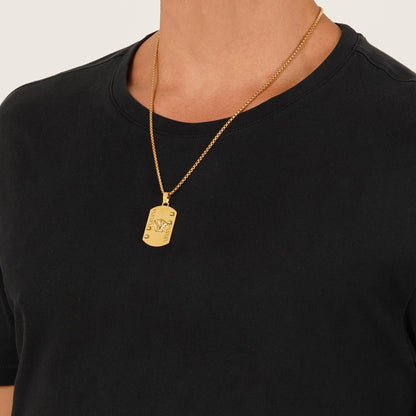 Retro Gold Plated Pendant With Chain