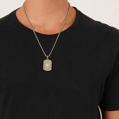 Silver Retro Pendant With Chain