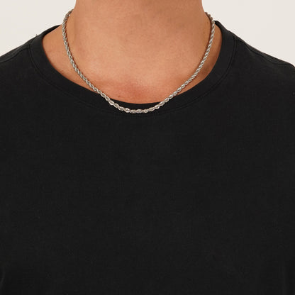 5 mm Silver Rope Neck Chain