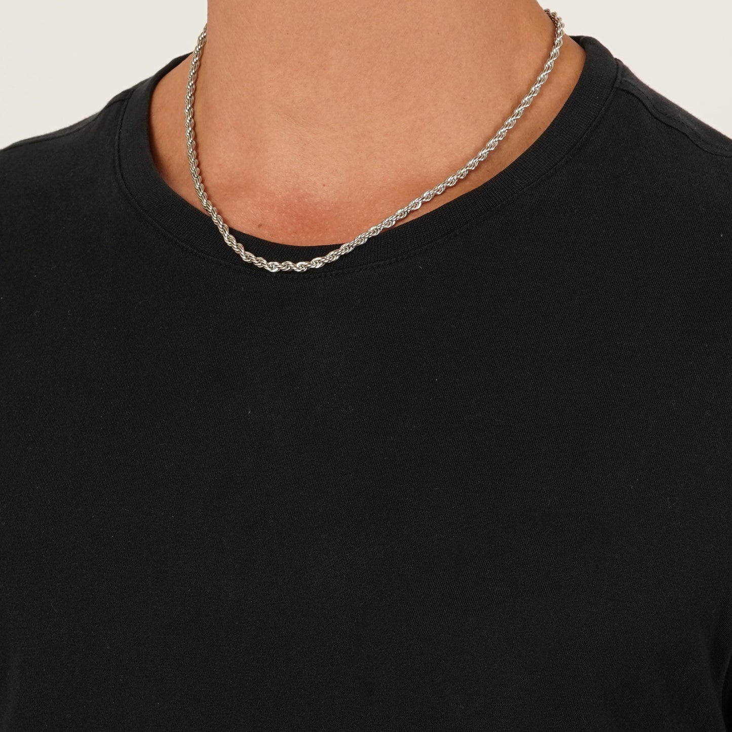5 mm Silver Rope Neck Chain