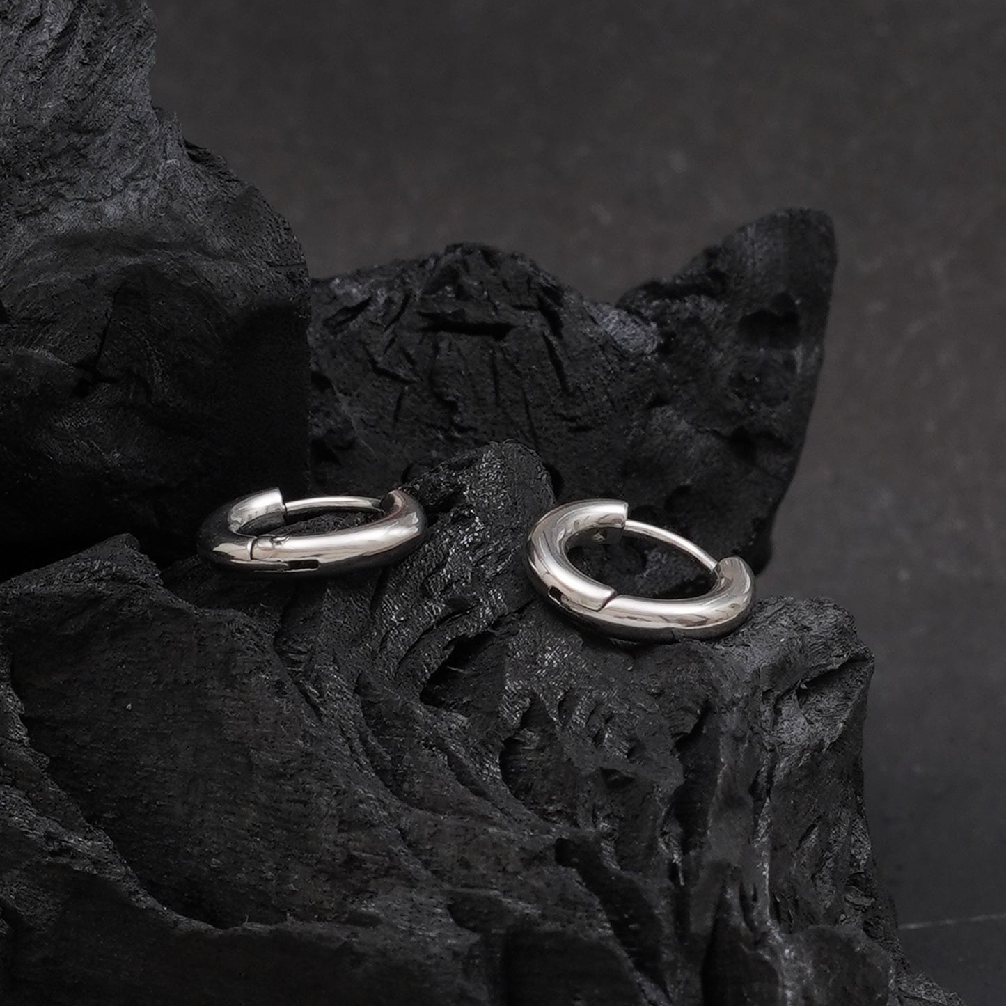 Circular Pierced Hoop Earrings