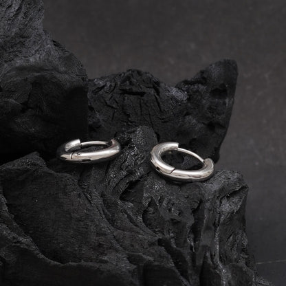 Circular Pierced Hoop Earrings