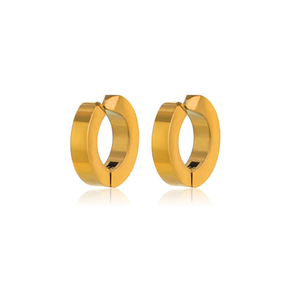 Classic Gold Hoop Earrings - Non-Pierced