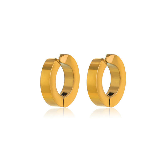 Classic Gold Hoop Earrings - Non-Pierced