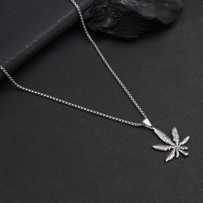 Maple Leaf Pendant With Chain