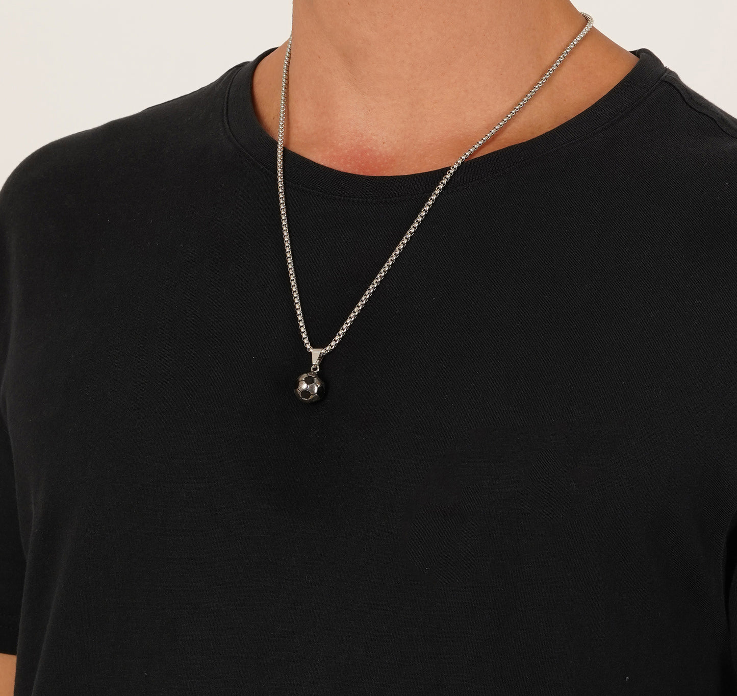 Football Pendant With Chain