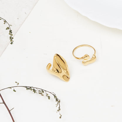 Lira Set Of Two Gold-Plated Rings