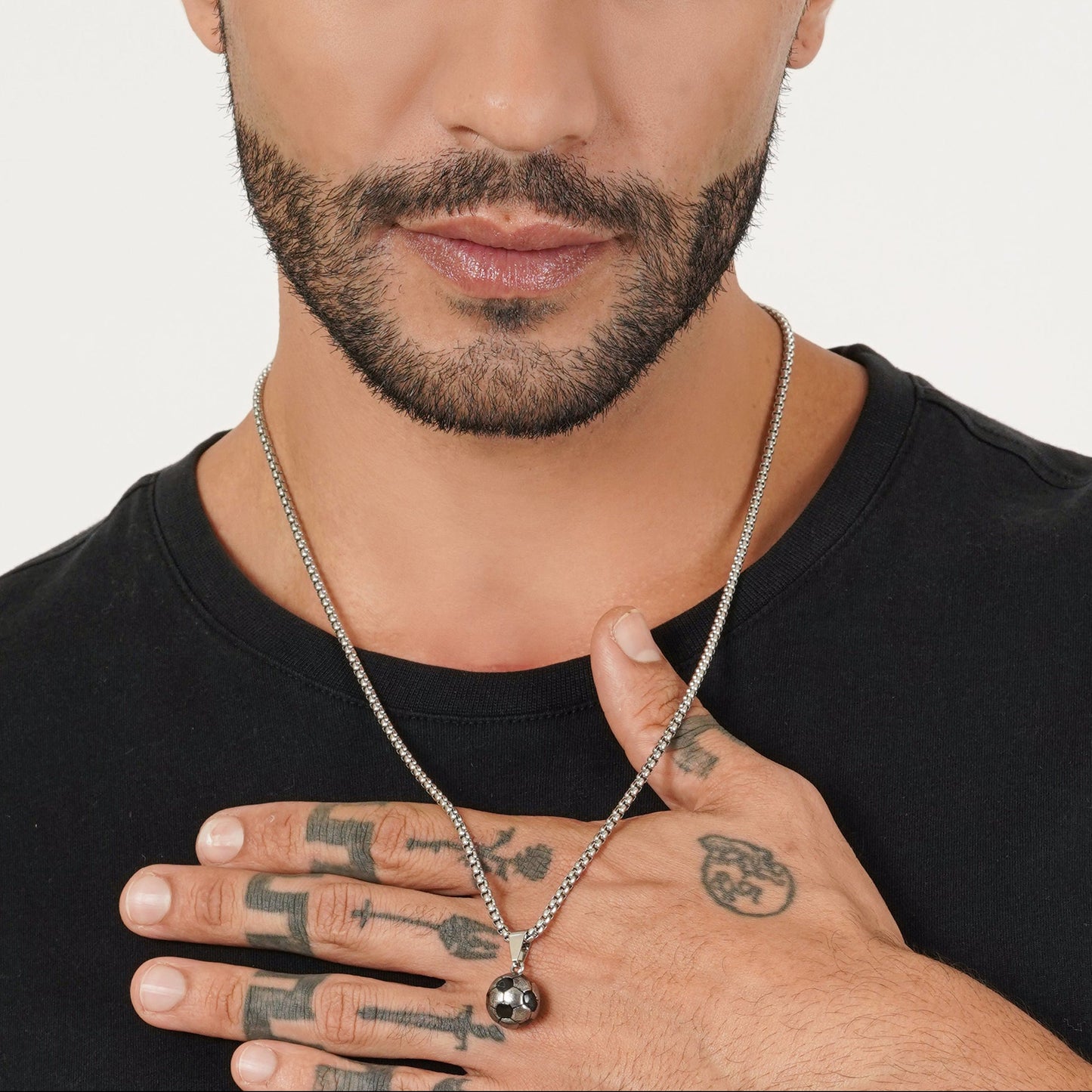 Football Pendant With Chain