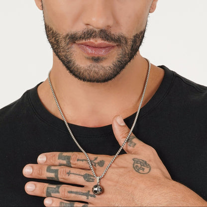 Football Pendant With Chain