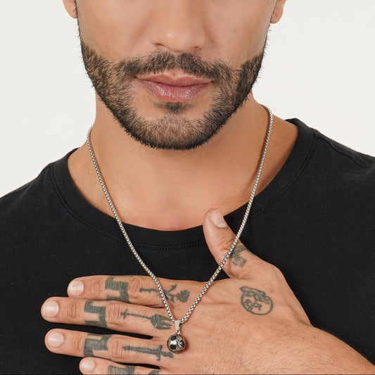 Football Pendant With Chain