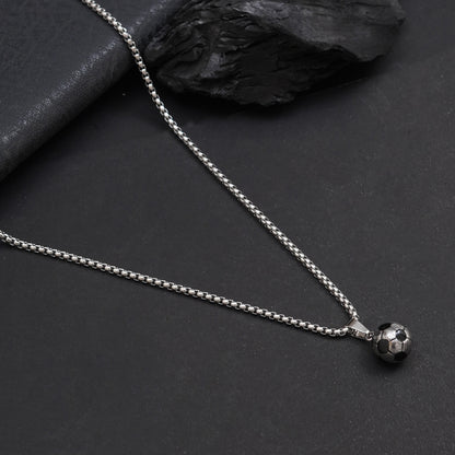 Football Pendant With Chain